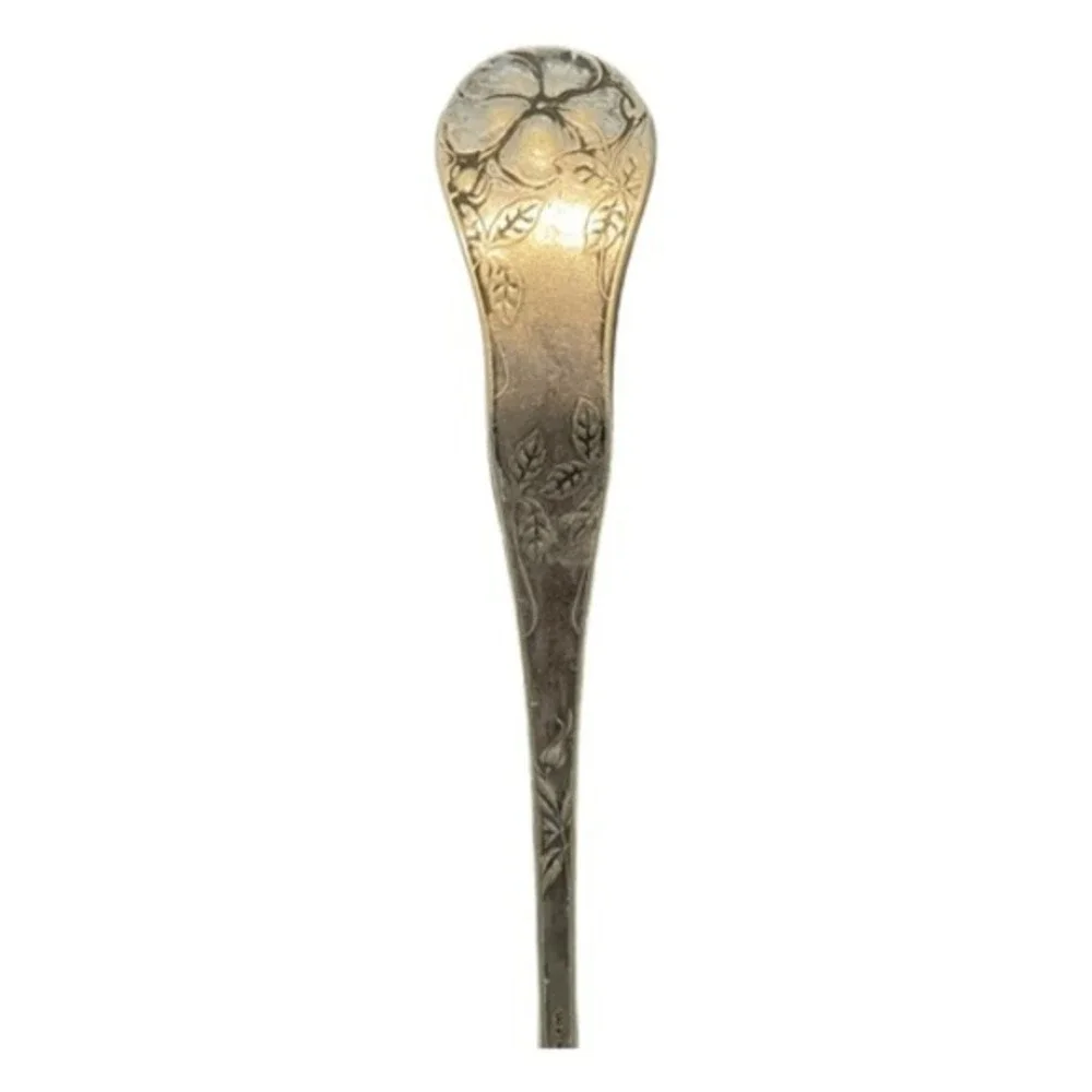 Antique 1877 Niagara Falls Silver Co Ladle 1906 Wild Rose Silver Plate Sauce‎